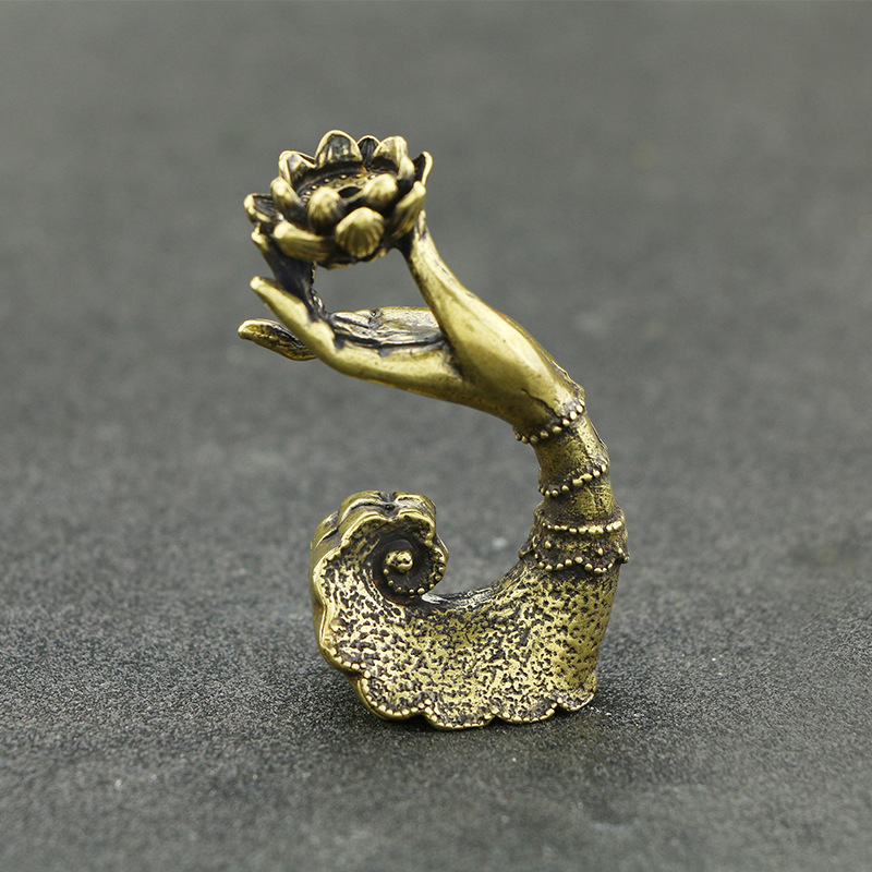 Chinese Brass Incense Stick Holder with Bergamot Incense Included