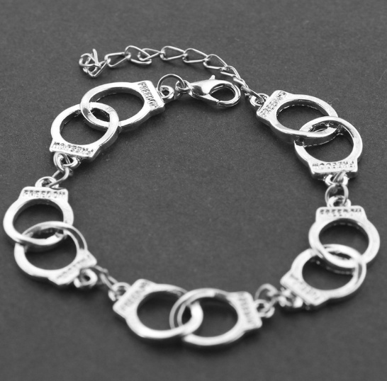 Movie Peripheral 50-Degree Grey Personality Handcuffs Bracelet