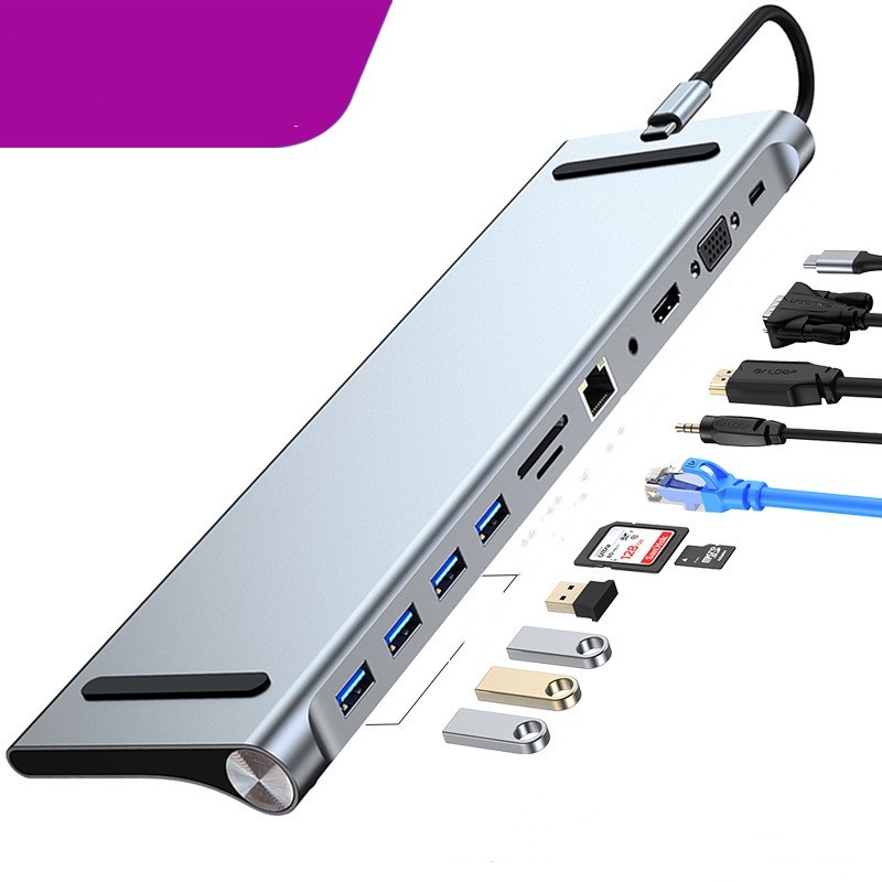 11-in-1 Type-C Expansion Dock with Gigabit Transmission Speed