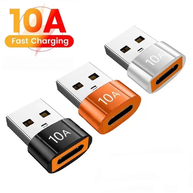 USB to Type-C Female Adapter - Metal Shell, USB3.0, Multi-Color