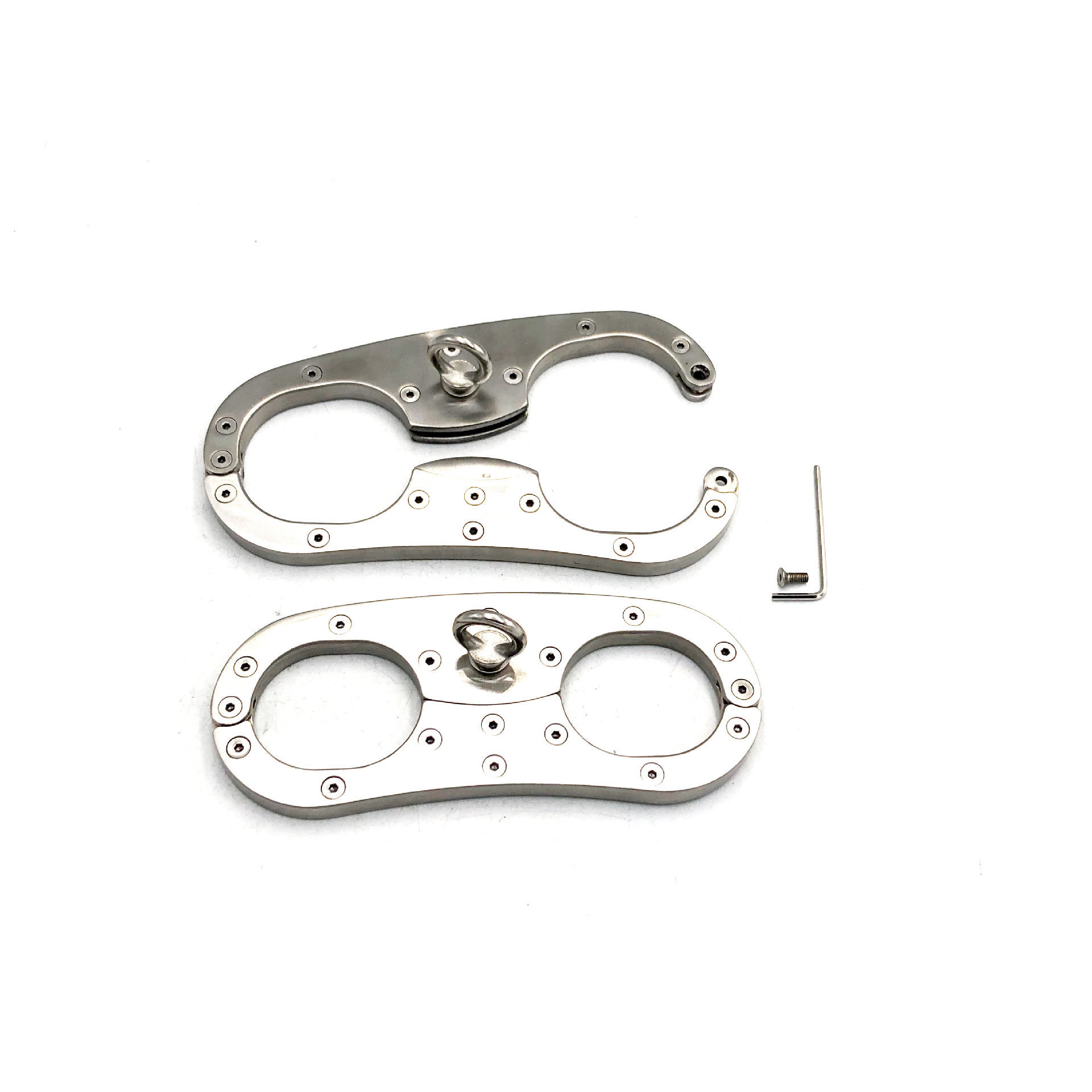 Silver Stainless Steel Handcuffs for Fun - Unisex Design