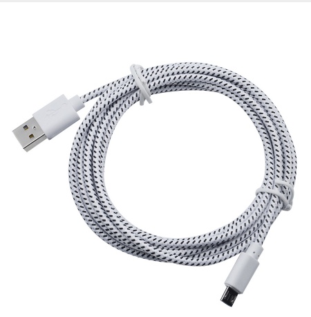 Twitch Nylon Braided Micro USB Charger Cable - 1m/2m/3m Lengths