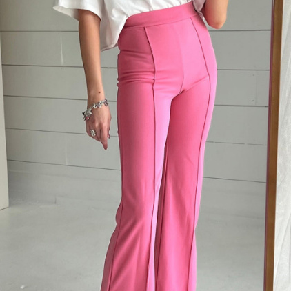Sachet High Waist Central Seam Flared Pants