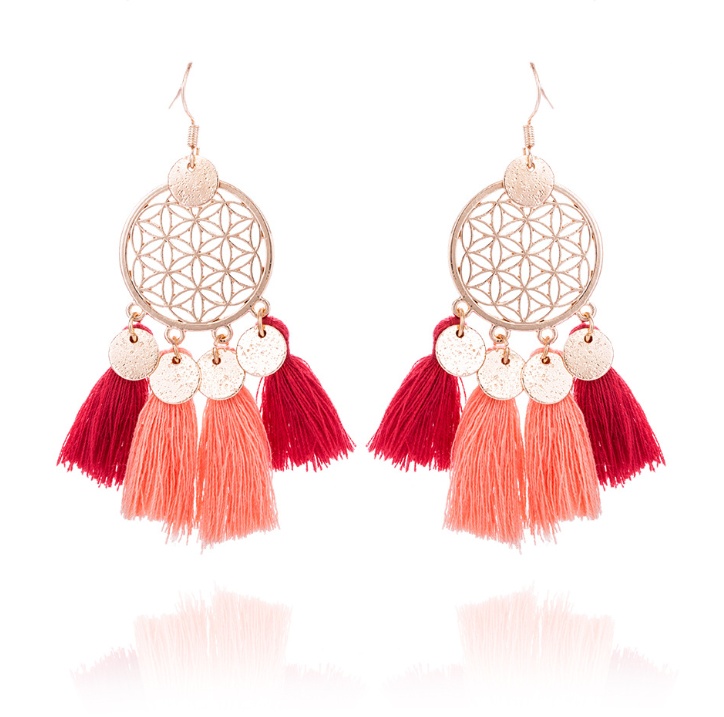 Colorful Tassel Earrings - 7.5cm Long Alloy, 11 Stylish Options