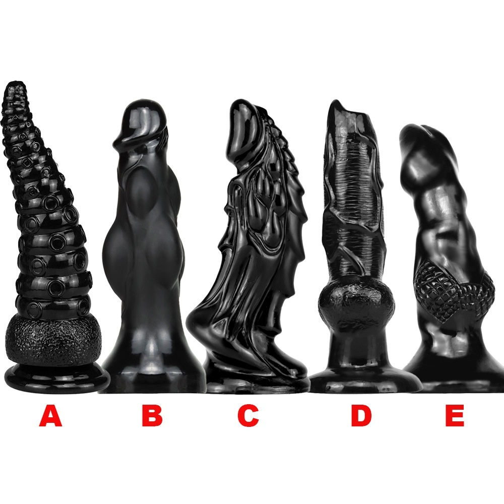 PVC Black Adult Toy Set: Variety of Fun Shapes & Sizes