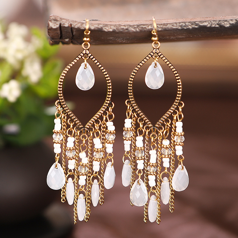 Elegant Water Drop Metal Earrings in Multiple Colors