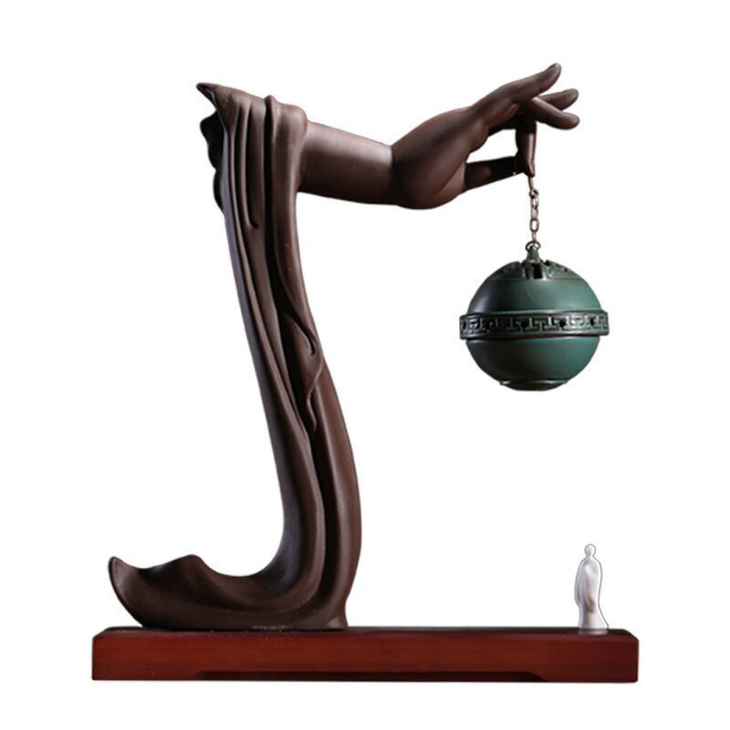Elegant Purple Sand Sculpture – 28.5 x 9.5 x 33 cm Decor Piece