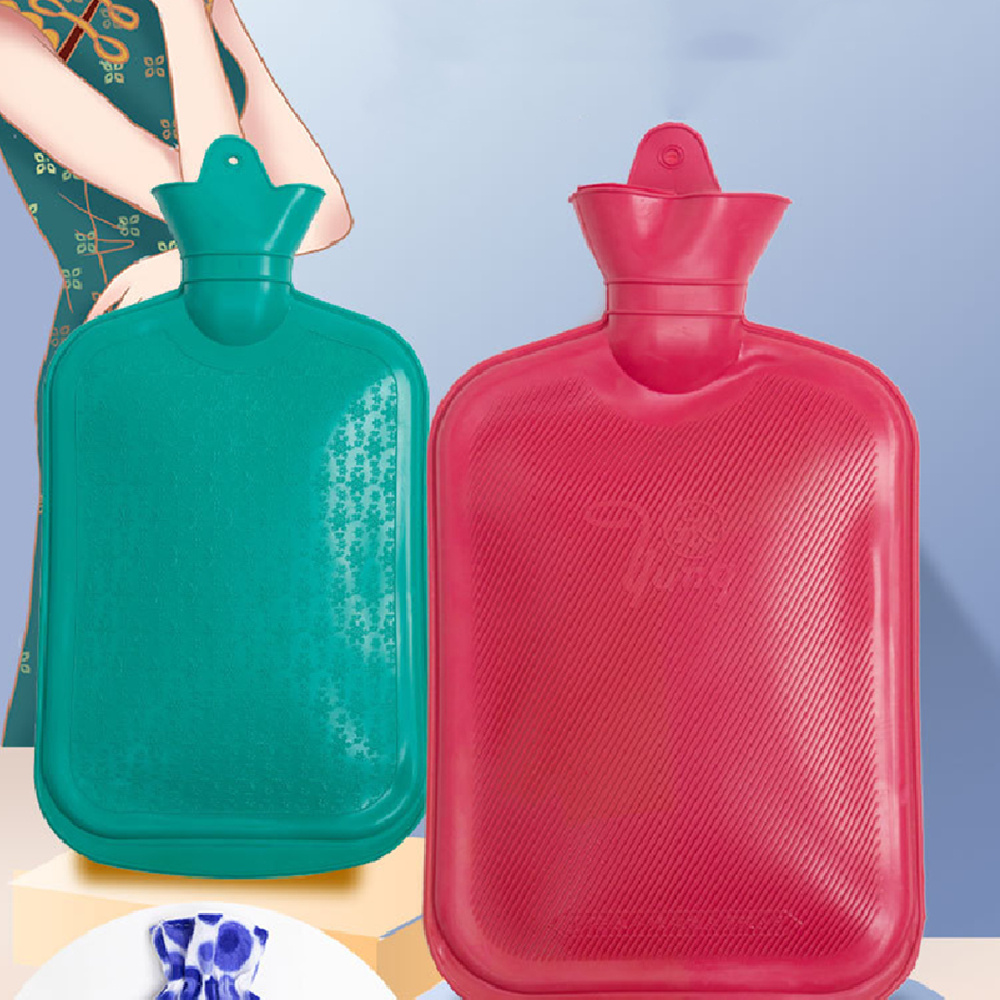 Hot & Cold Rubber Water Bag - Dual-Use in Red, Green, Blue
