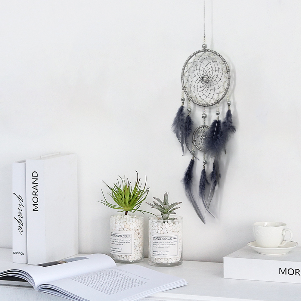 Gray Feather Dreamcatcher - Modern Simplicity Wall Decoration