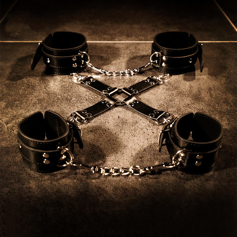 Fun Set Metal Reverse Handcuffs for Hands & Feet, 4.5-10.5cm
