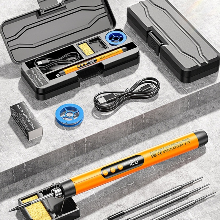 USB Portable Electric Soldering Iron - 5V, Aluminum Alloy, Compact Design