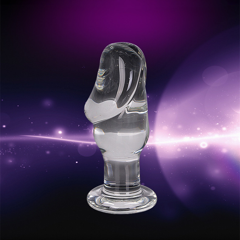 Transparent Glass Masturbation Device for Adults - 11.7 x 5cm