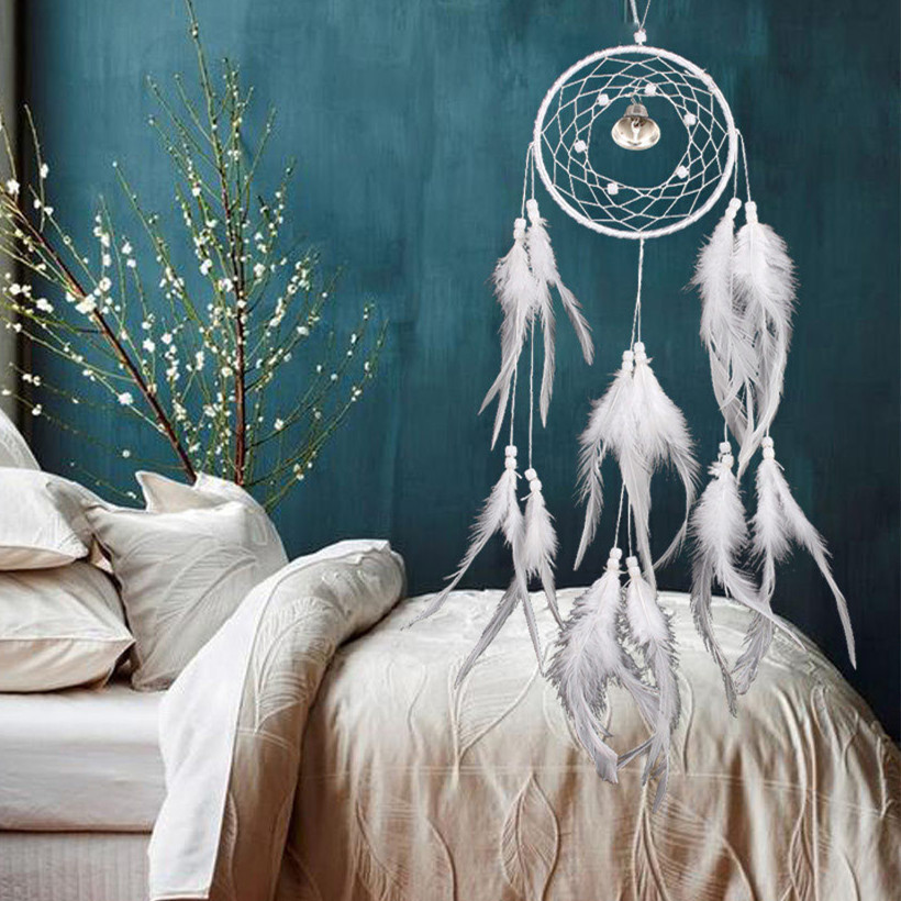 Ethnic-Style Feather Dream Catcher Wall Hanging 13x55CM