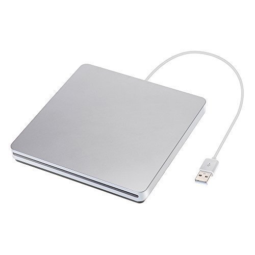 Portable Silver USB DVD Drive for Multi-Format Support