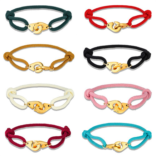 Unisex Stainless Steel Geometric Bracelets in Vibrant Colors