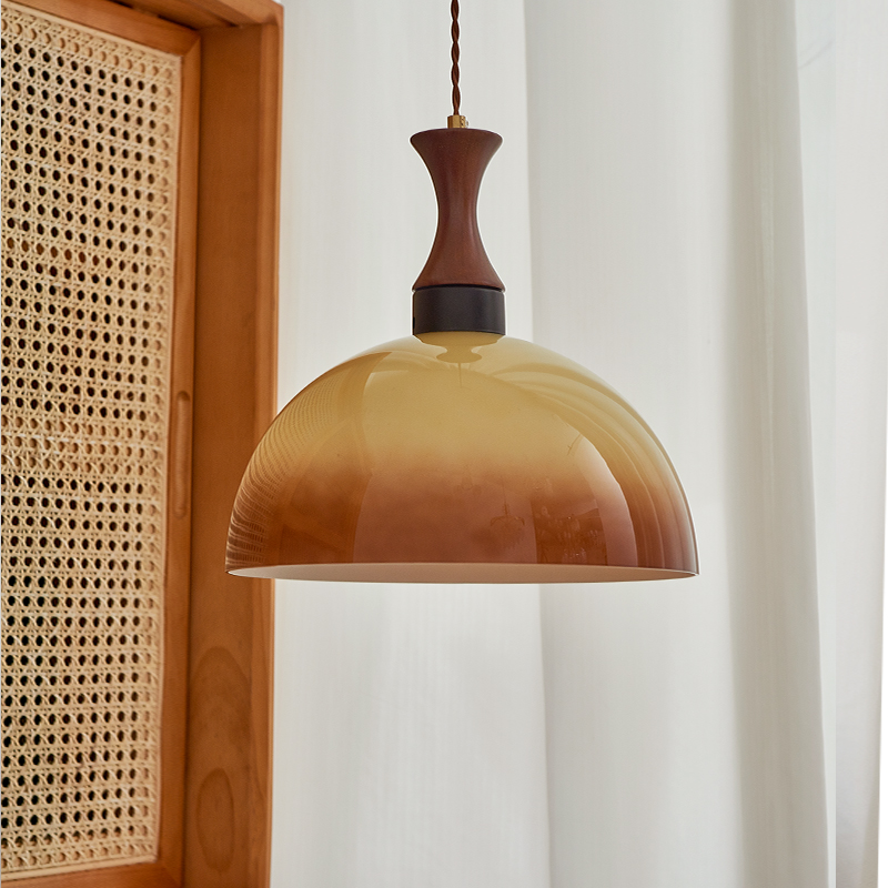 Restaurant Pendant Light Retro Glass Bedroom