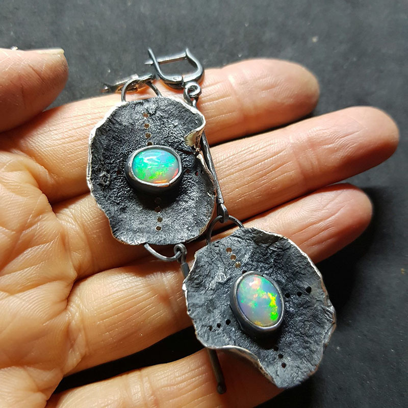 Antique Geometric Electroplated Earrings for Women - Retro Style