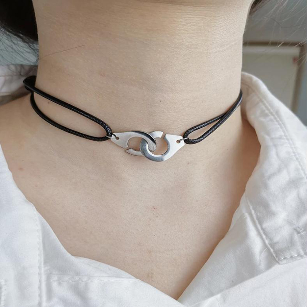 Geometric Electroplated Titanium Steel Unisex Necklace