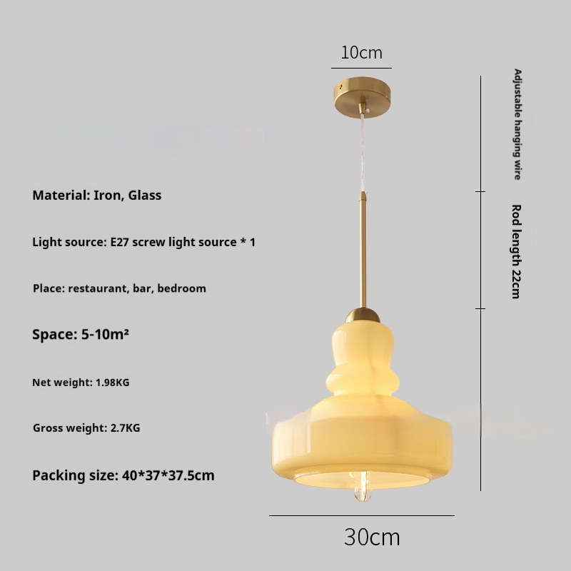 Color Gourd Small Droplight French Bedroom Hotel Bar Decoration Lamps - Image 7