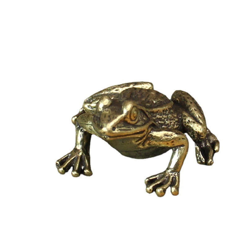 Modern Copper Frog Ornament - Elegant Simplicity for Any Space - Image 2