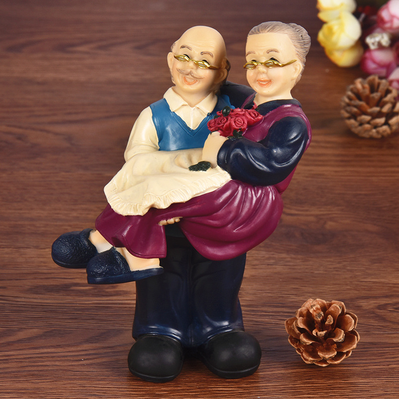 Creative Princess Hug Old Man Old Lady Home Decoration