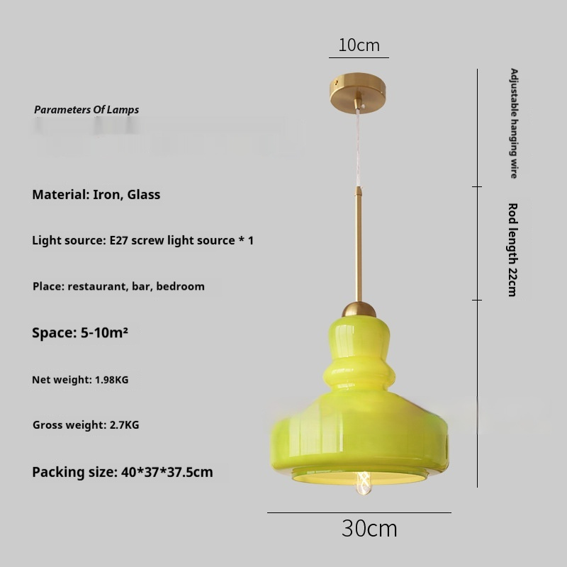 Color Gourd Small Droplight French Bedroom Hotel Bar Decoration Lamps - Image 8