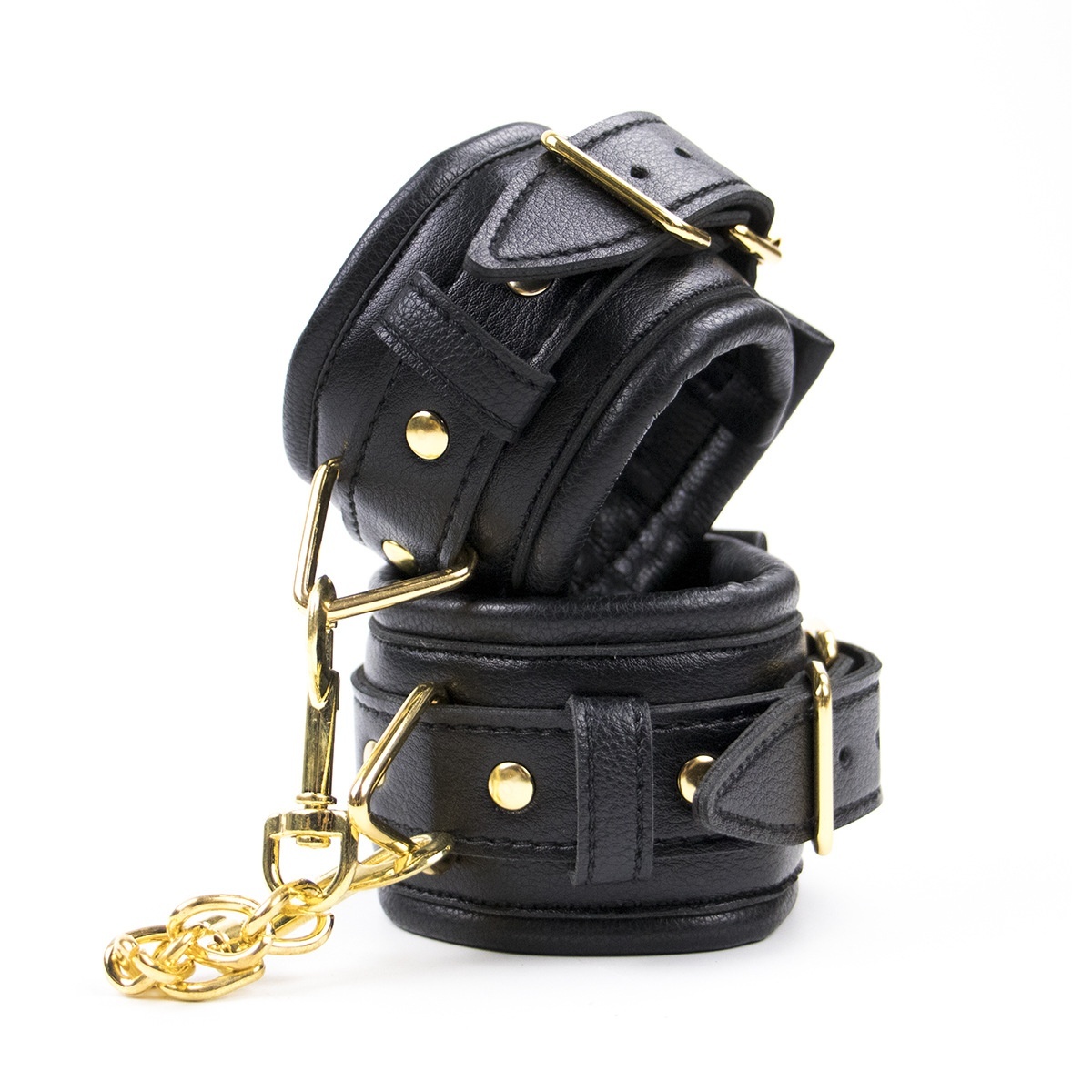 Sensual PU Leather Handcuffs & Footcuffs - Black & Brown Options