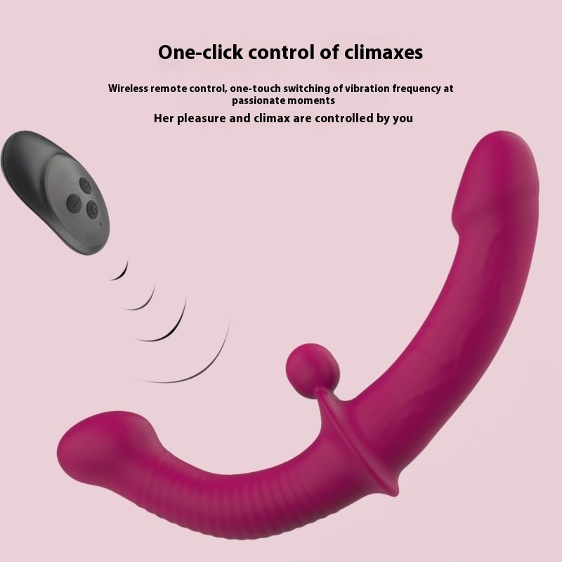 Remote Control Double-Headed Silicone Dildo - Wireless Fun!
