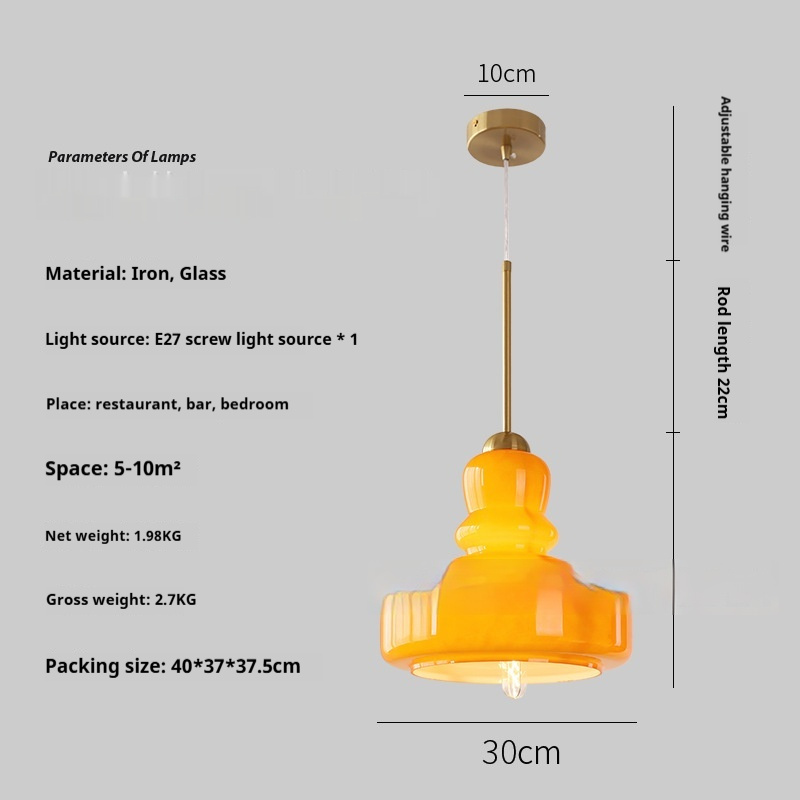 Color Gourd Small Droplight French Bedroom Hotel Bar Decoration Lamps - Image 10