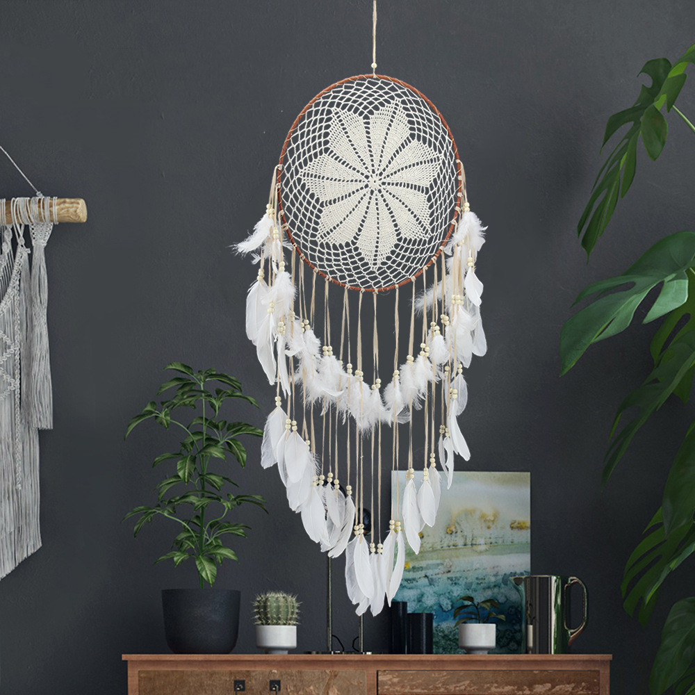 Beige Hollow Iron Ring Wall Hanging - Fashion Simple Decor