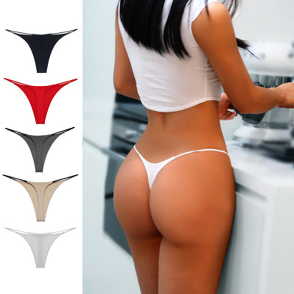 T-Shaped Milk Silk Underpants for Women - One Size, Multiple Colors