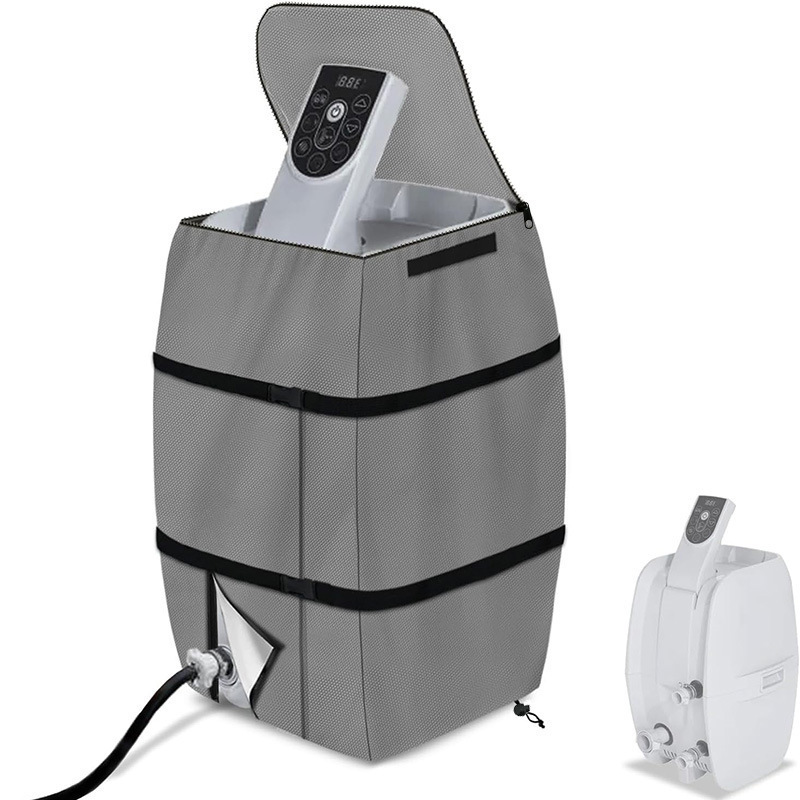 Sleek Black & Gray Modern Polyester Dust Cover, 43x38x54cm - Image 4