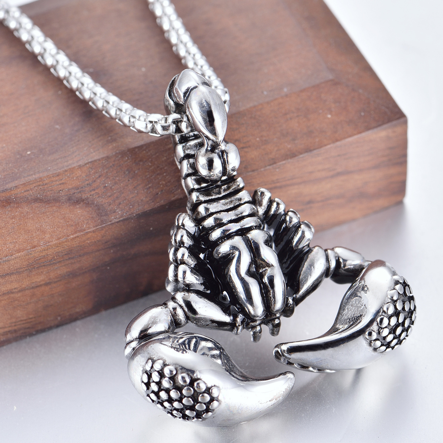 Silver Stainless Steel Unisex Hang Tag Necklace - 60cm Chain Length