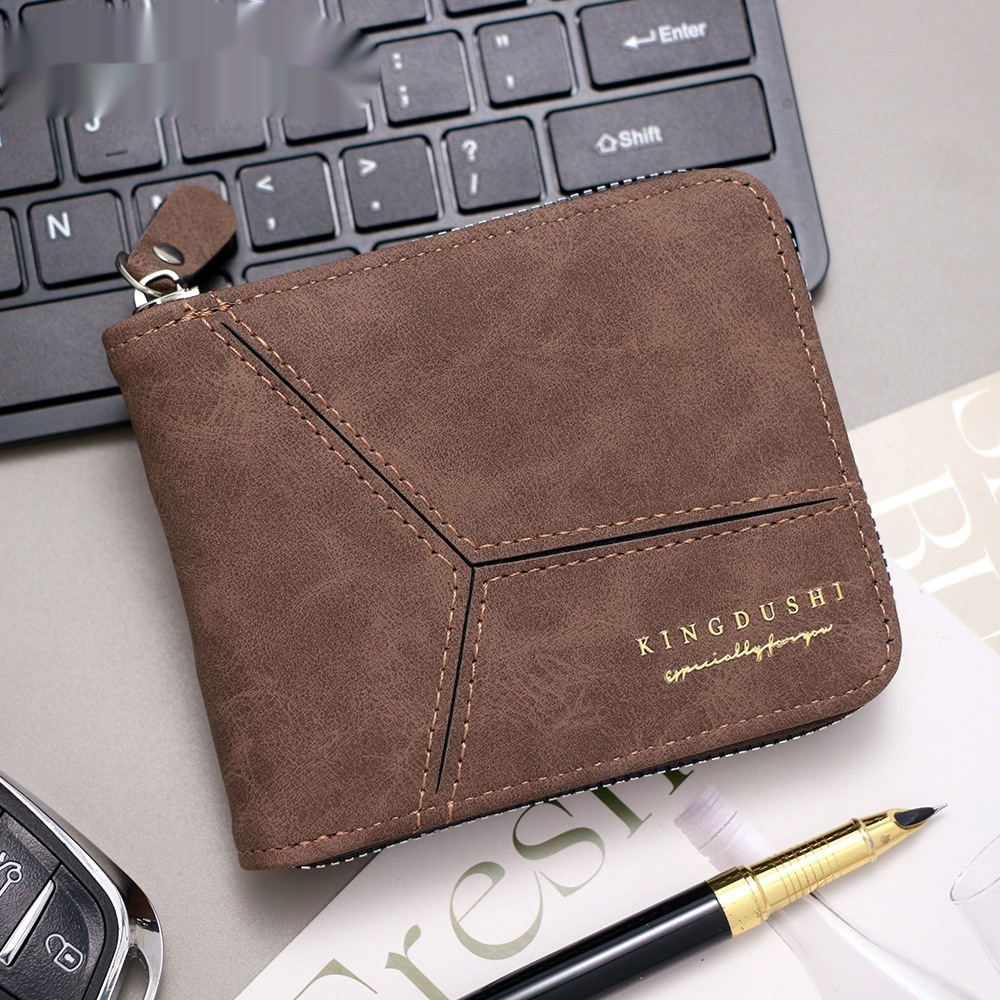 Stylish PU Leather Men's Wallet with Storage Functionality