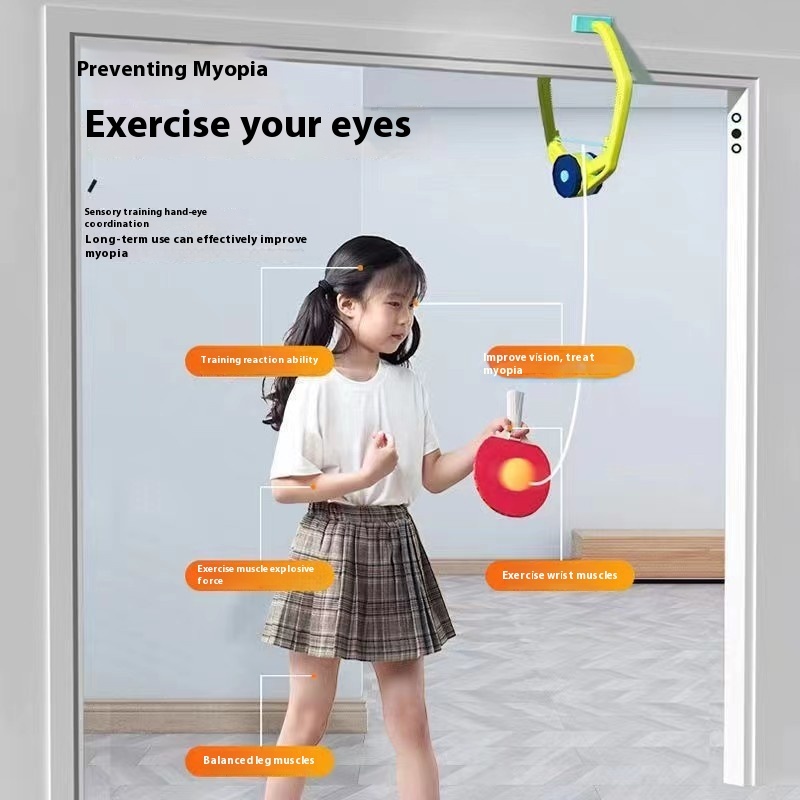 Children's Table Tennis Ball Trainer Door Frame Hanging Indoor