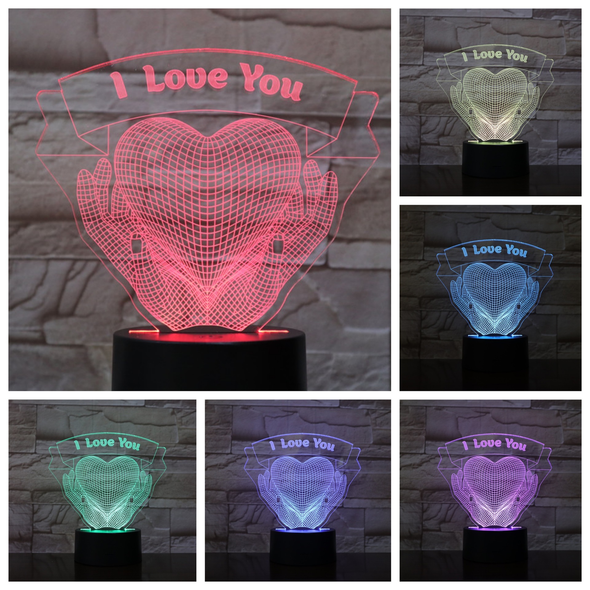 Colorful Touch Control LED Light with Remote & Acrylic Base