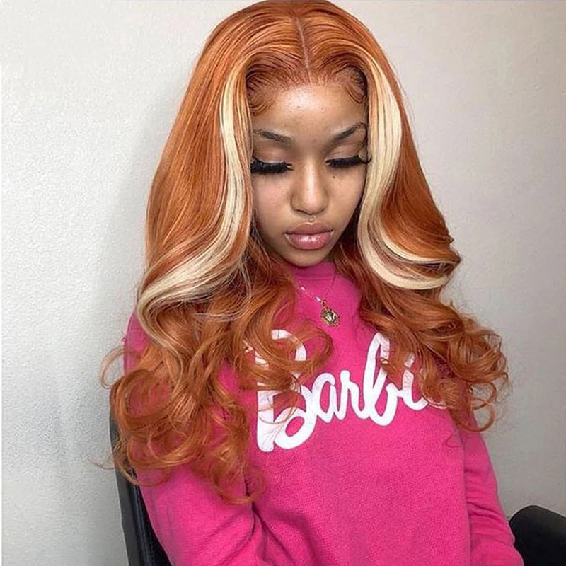 4X4 Human Hair Wig with Highlights 613 - Natural Look & Feel