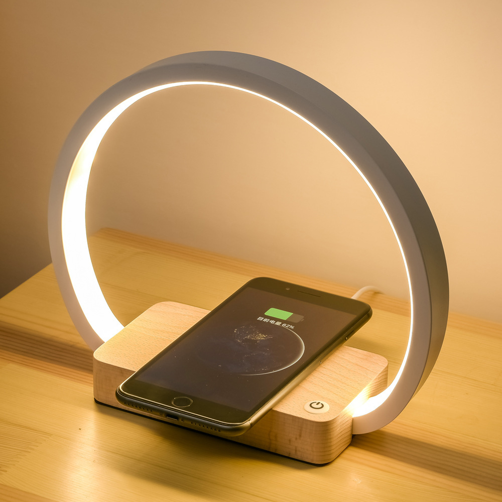 Stylish European Wireless Charging Desk Lamp with Eye Protection