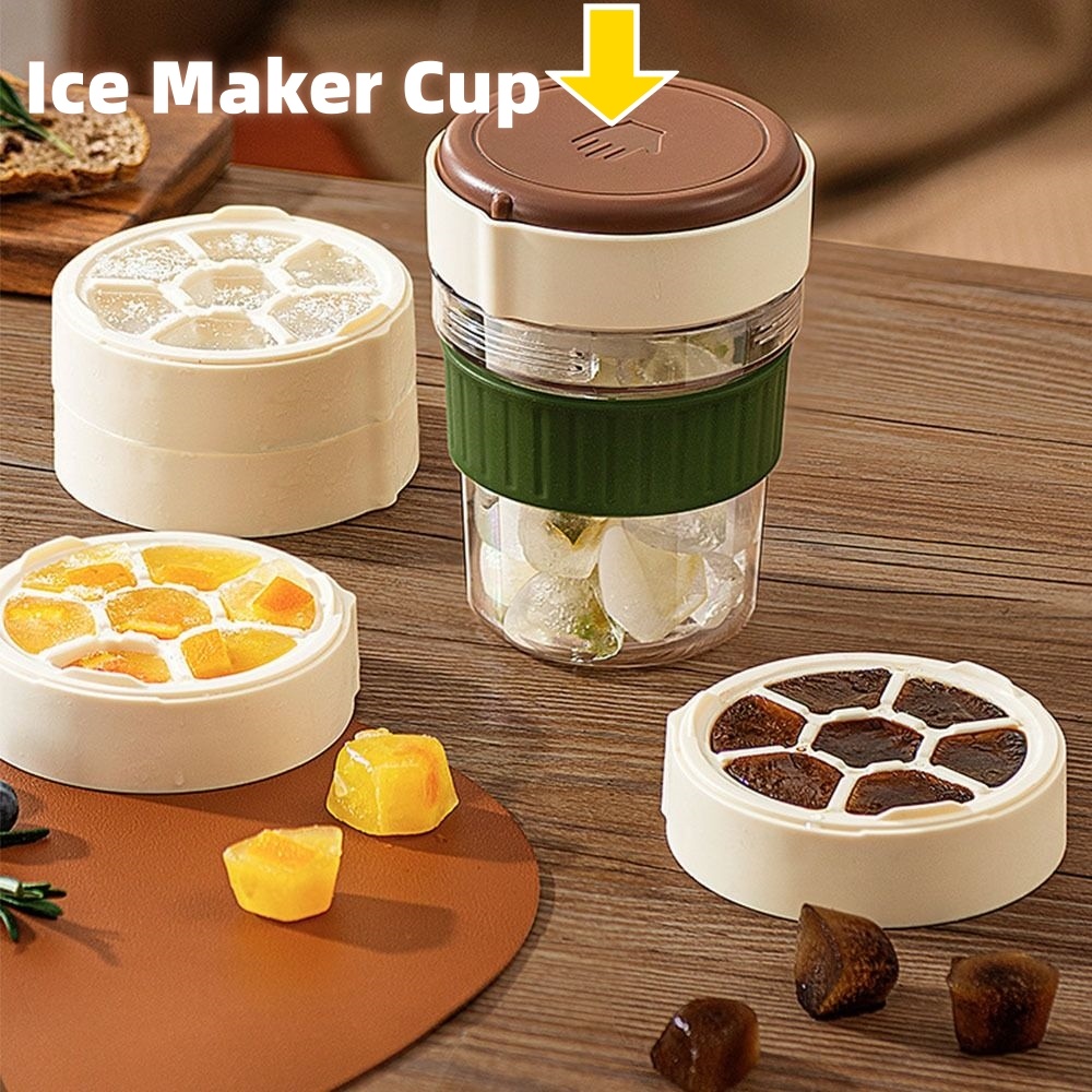 Iced Coffee Mug & Ice Cube Tray Set - Leak-Proof, 500ml Capacity