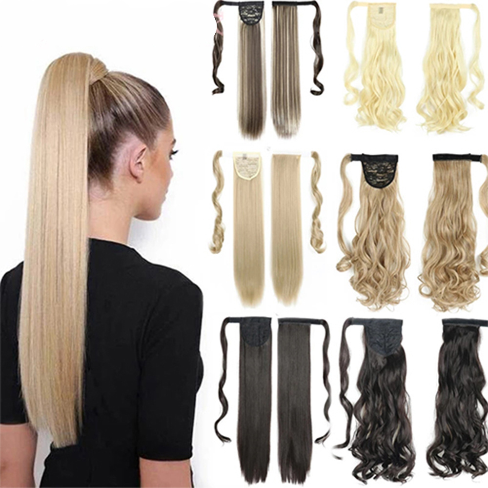 22" Adjustable High Temp Fiber Ponytail Wig - Multiple Colors