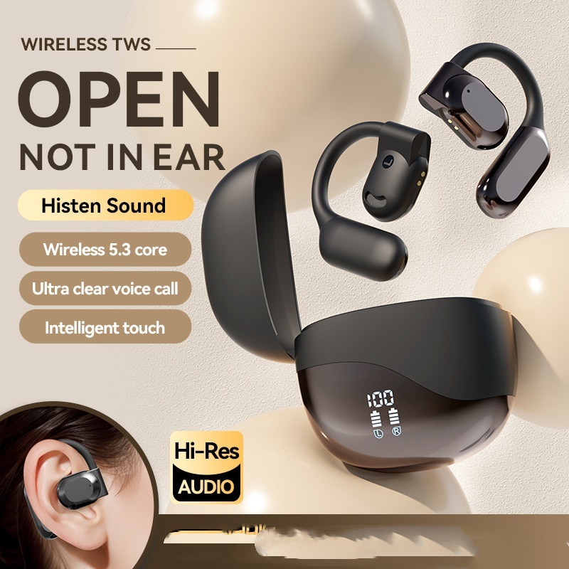 Milky White & Black Wireless Headset, 10m Range, 4-8hr Battery