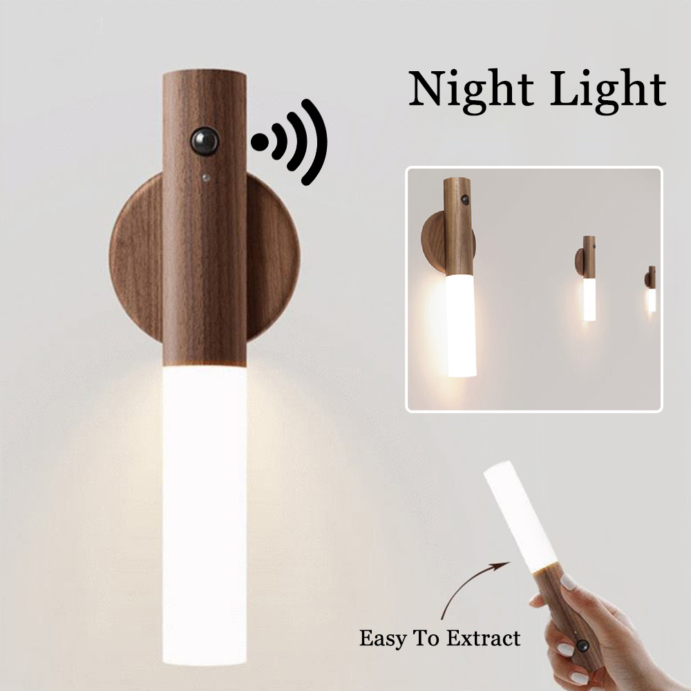 Magnetic Induction LED Night Light with USB Rechargeable Design