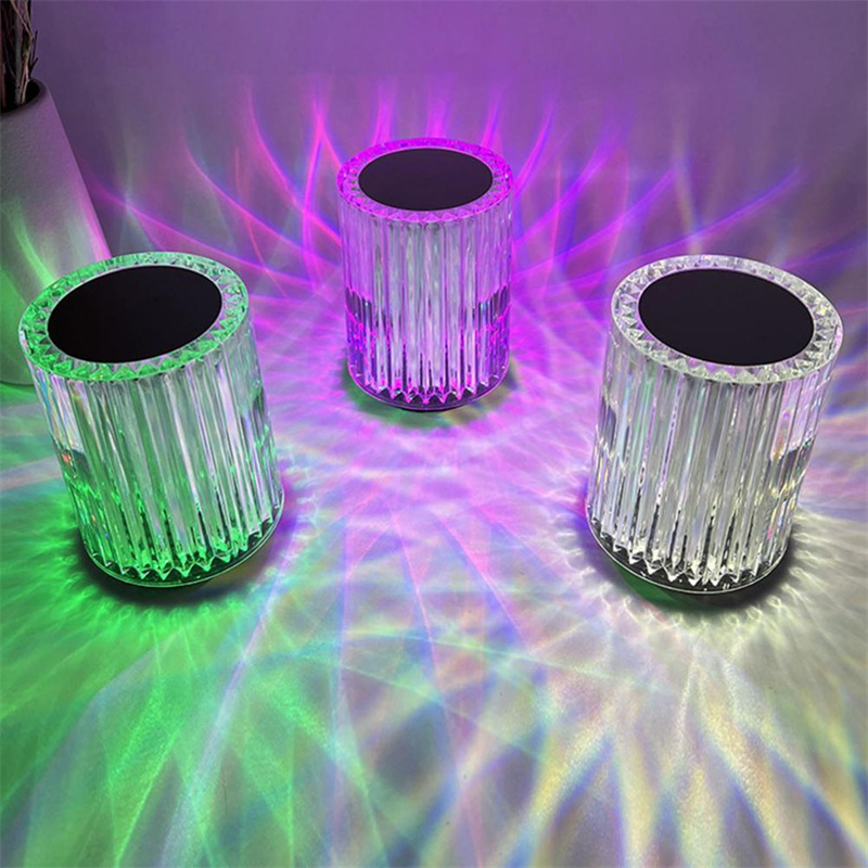RGB Crystal LED Desk Lamp with Remote & Touch Control - Modern Light