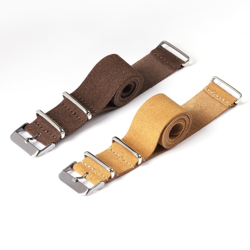 Retro Style Watch Strap in Gray, Black & Brown - 20mm to 22mm