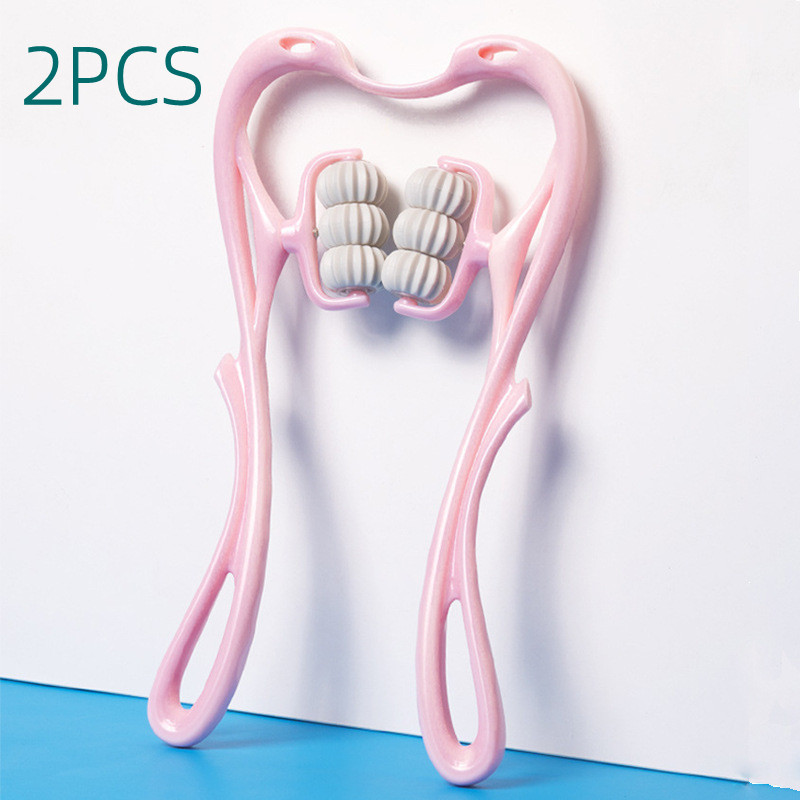 Ergonomic 6-Roller Neck Massager with Natural Stone Scraper - Image 10