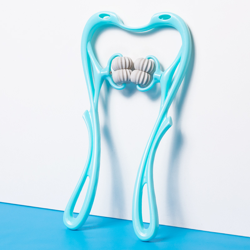 Ergonomic 6-Roller Neck Massager with Natural Stone Scraper - Image 7