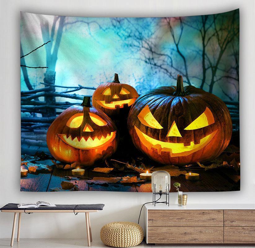 Jack-O-Lantern Trio Tapestry