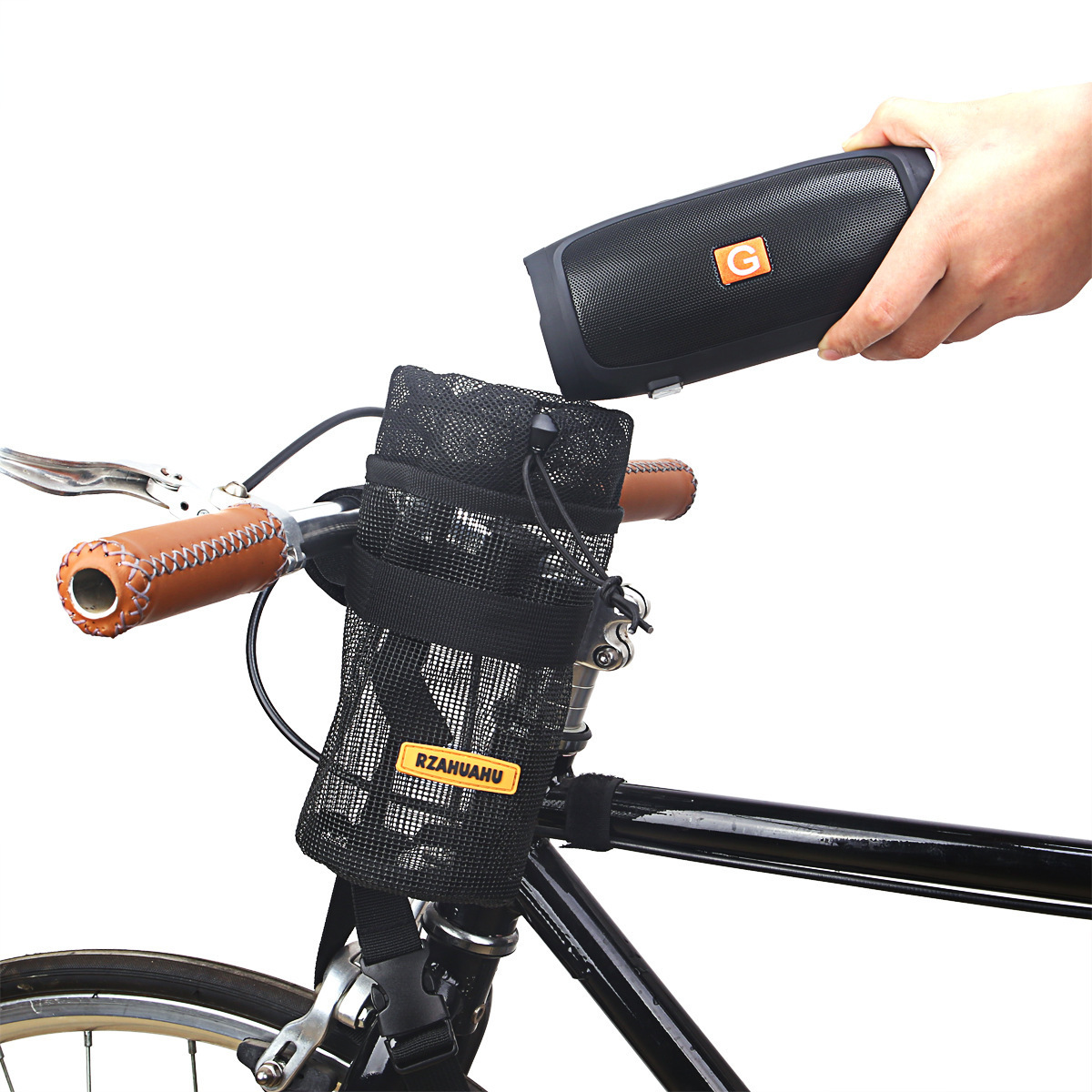 Compact Black Toolkit Bag with Speaker & Kettle Storage - 1L容量