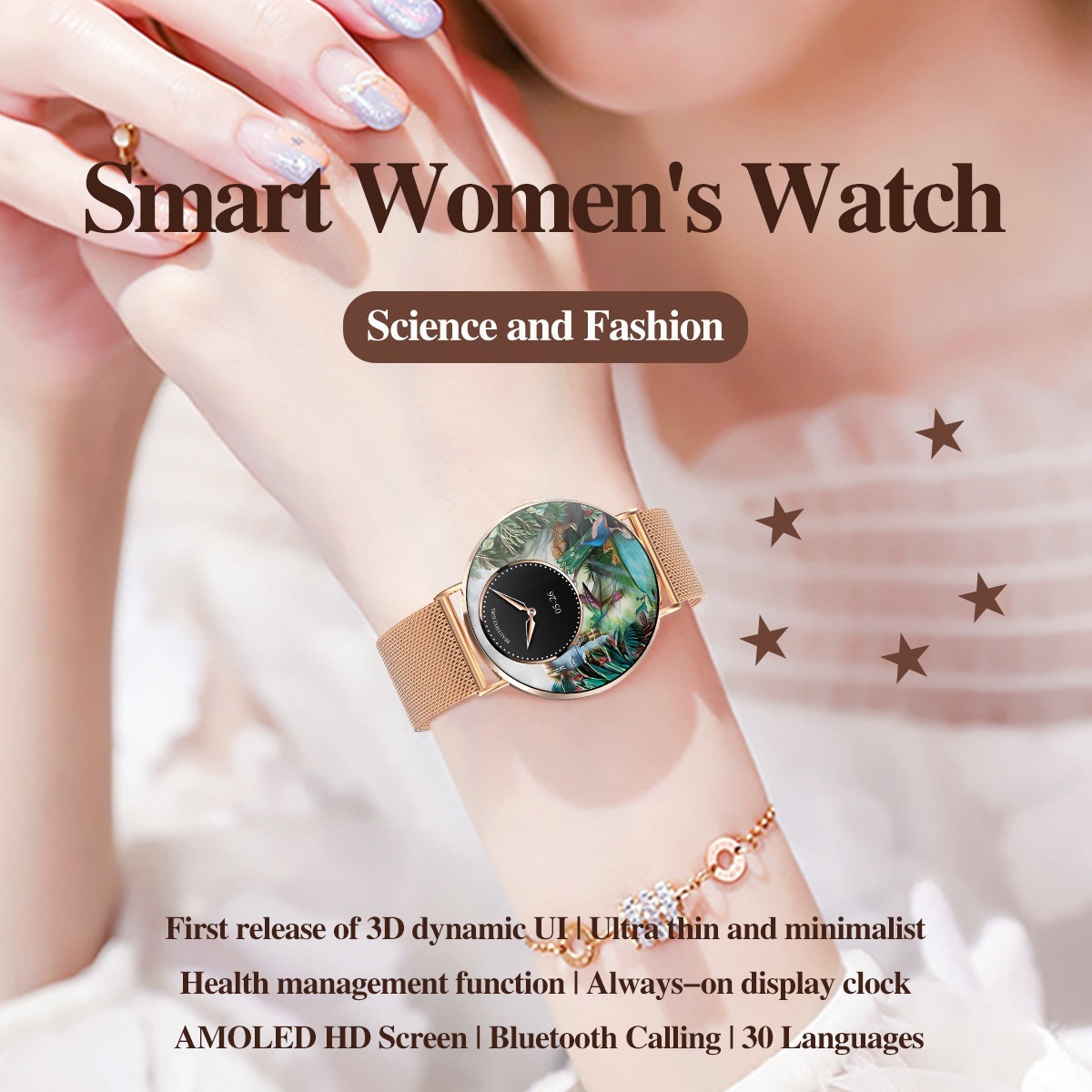 All-in-One Smartwatch with AMOLED Display & Health Tracker Features