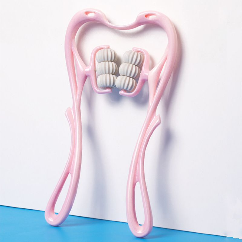 Ergonomic 6-Roller Neck Massager with Natural Stone Scraper - Image 6